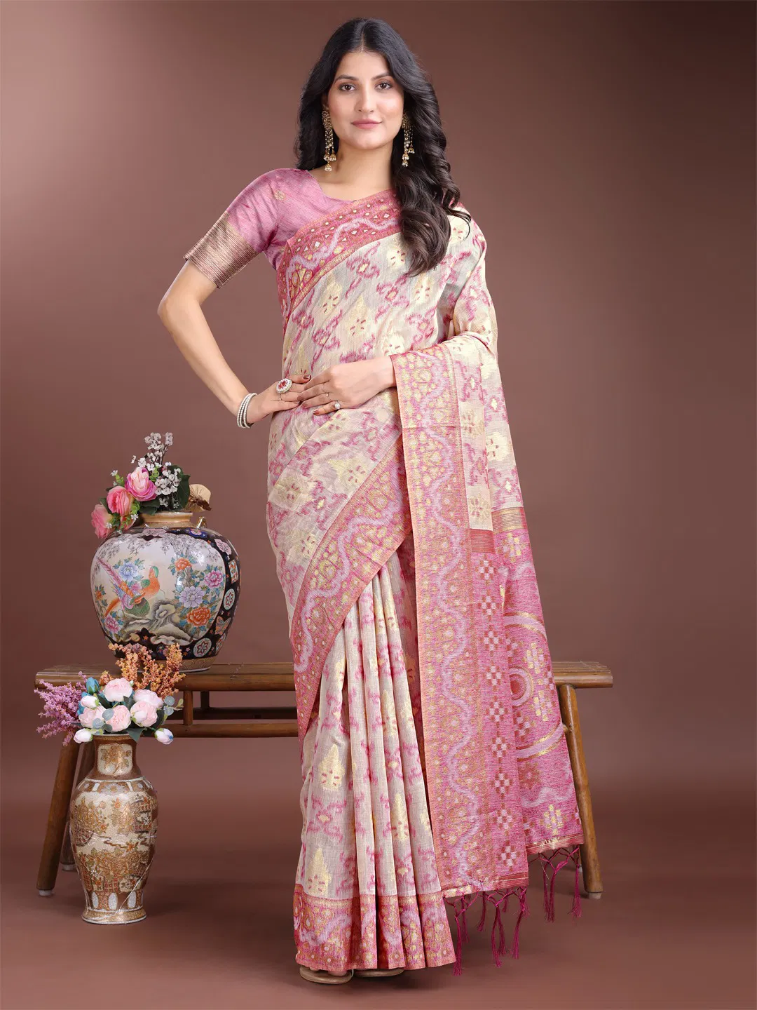 Linen Queen Vol 7 By Astita Linen Cotton Wedding Wear Saree Suppliers In India